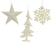 figuren plastic glitter plastic glitter hanger 3ass wit l.0.8cm x w.10.5cm x h.10.5cm