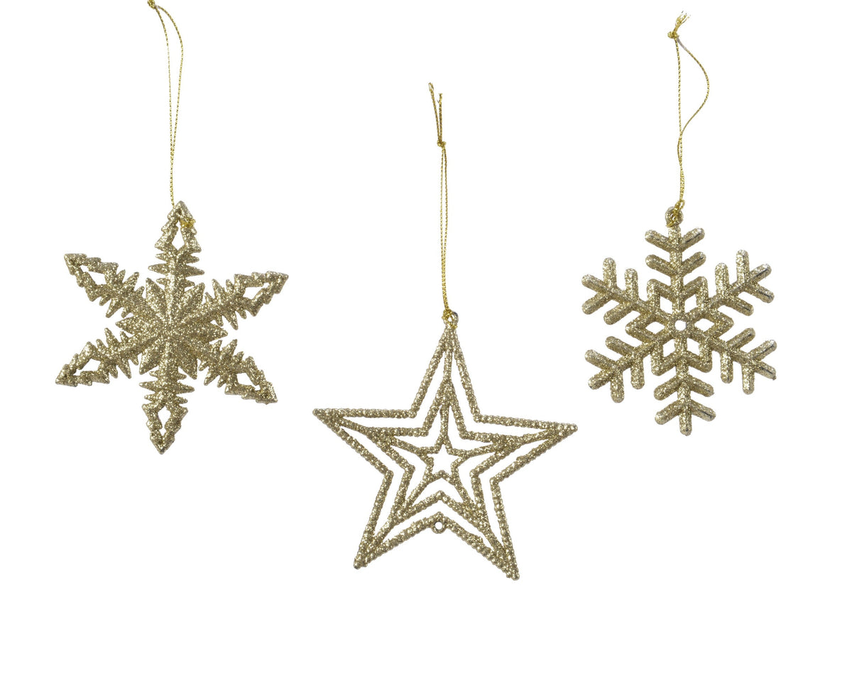 figuren plastic glitter 3ass licht goud l.0.5cm x w.10cm x h.10cm