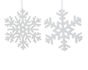 sneeuwvlok triplex tinsel 2ass winterwit l.3cm x w.20cm x h.20cm