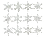 sneeuwvlok plastic glitter 12ass wit d.12cm x h.0.8cm