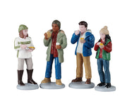 food truck patrons, set of 4