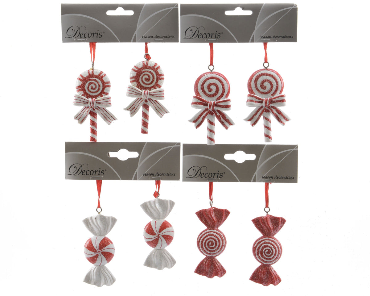 snoep polyresin emaille, matt 4ass rood l.5cm x w.1cm x h.7.5cm