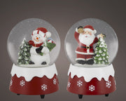 muziekdoos polyresin round 2ass assortie d.10cm x h.14.5cm