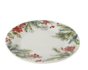 dinerbord porselein round decal leaf and berry pattern fsc mix 100% wit/kleur(en) l.27.2cm x w.27.2cm x h.2.4cm