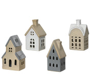 huis keramiek house 4ass assortie l.8.3cm x w.11cm x h.17.9cm