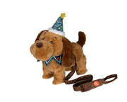 bewegend figuur polyester dog bruin l.12cm x w.28cm x h.31cm