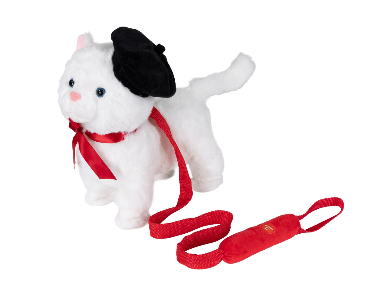 bewegend figuur polyester cat wit l.12cm x w.25cm x h.28cm