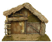 kerststal hout with ladder fsc mix 70% naturel l.79cm x w.40cm x h.62cm