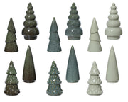 boom porselein tree reaction glazed 12ass assortie d.7.7cm x h.15.6cm