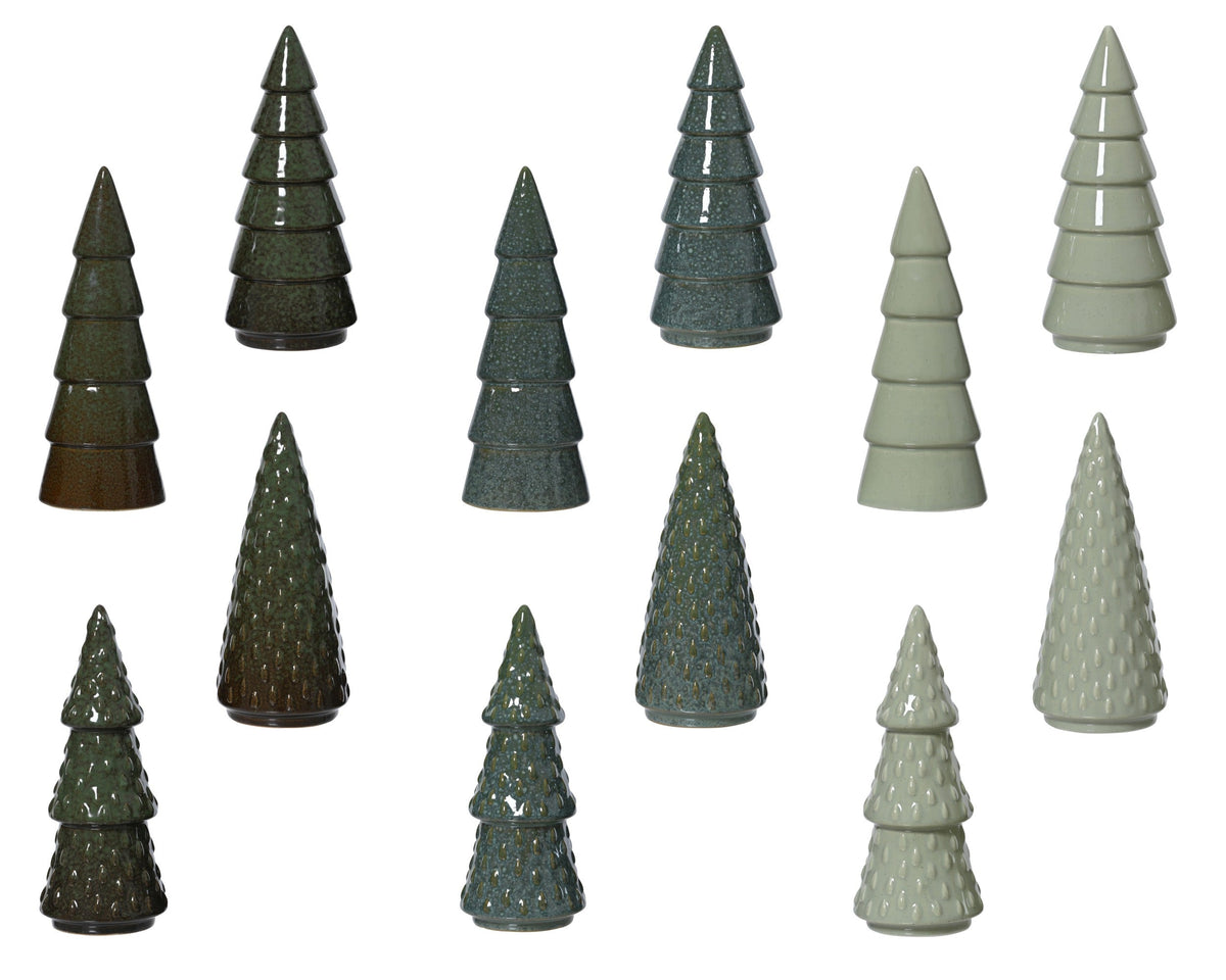 boom porselein tree reaction glazed 12ass assortie d.9cm x h.20.7cm
