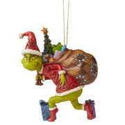 grinch tiptoeing (hanging ornament)