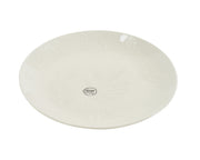 dinerbord porselein round emboss pinecone leaf wit d.27.2cm x h.2.8cm
