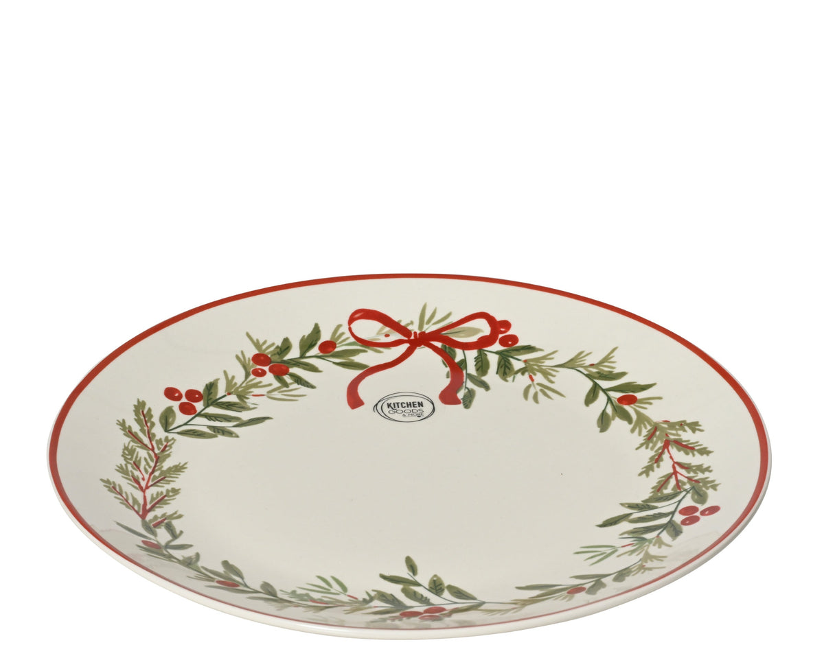 dinerbord porselein decal groen/kleur(en) d.27cm x h.2.5cm