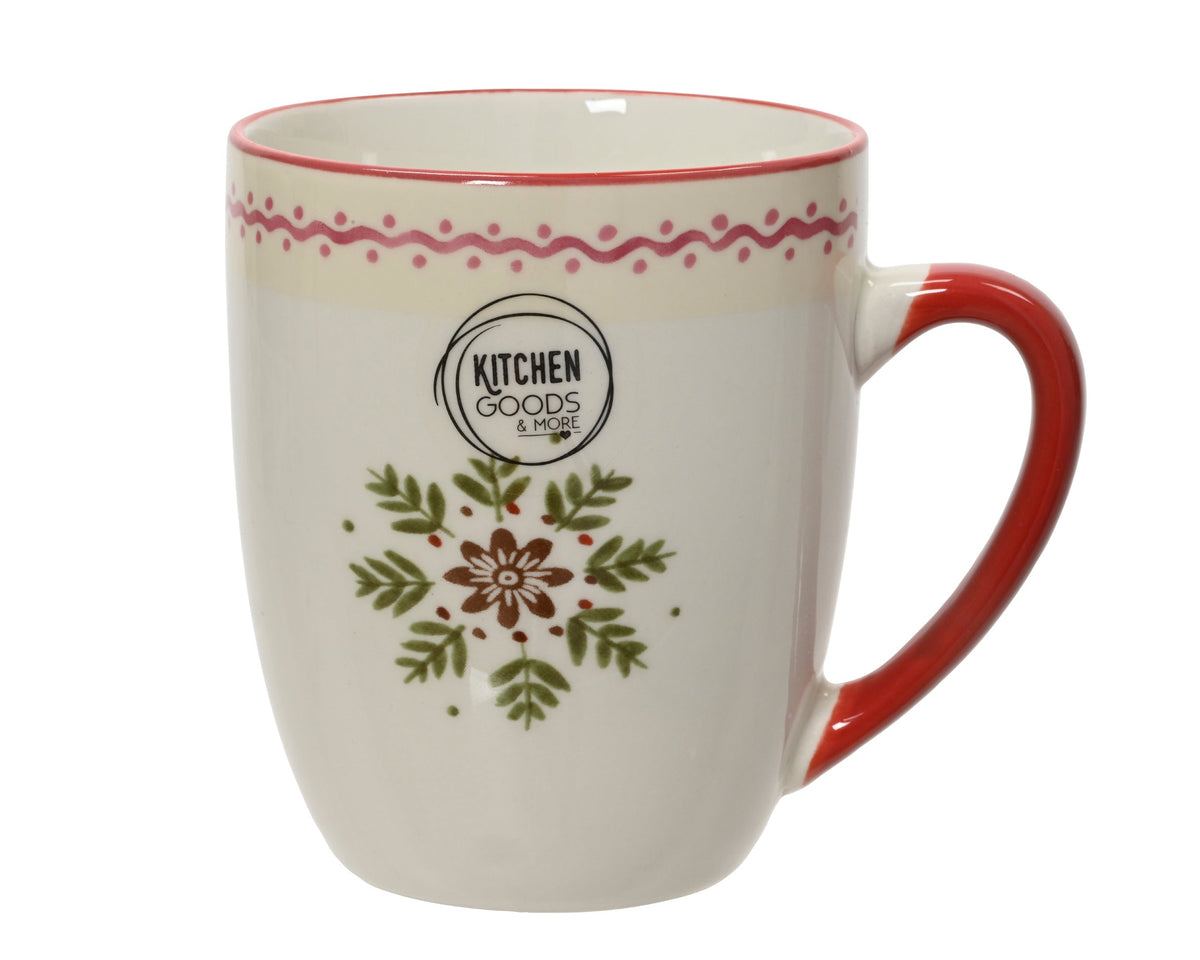 mok porselein decal groen/kleur(en) l.12cm x w.8.7cm x h.10.6cm