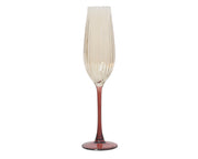 champagneglas glas transparent donker roze d.7cm x h.26.8cm