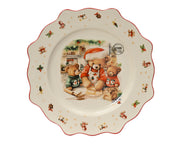 dinerbord dolomiet decal bear pattern multi d.25.8cm x h.2.7cm