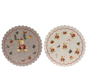 placemat vilt red scallop edge 2ass multi d.36cm x h.0.3cm