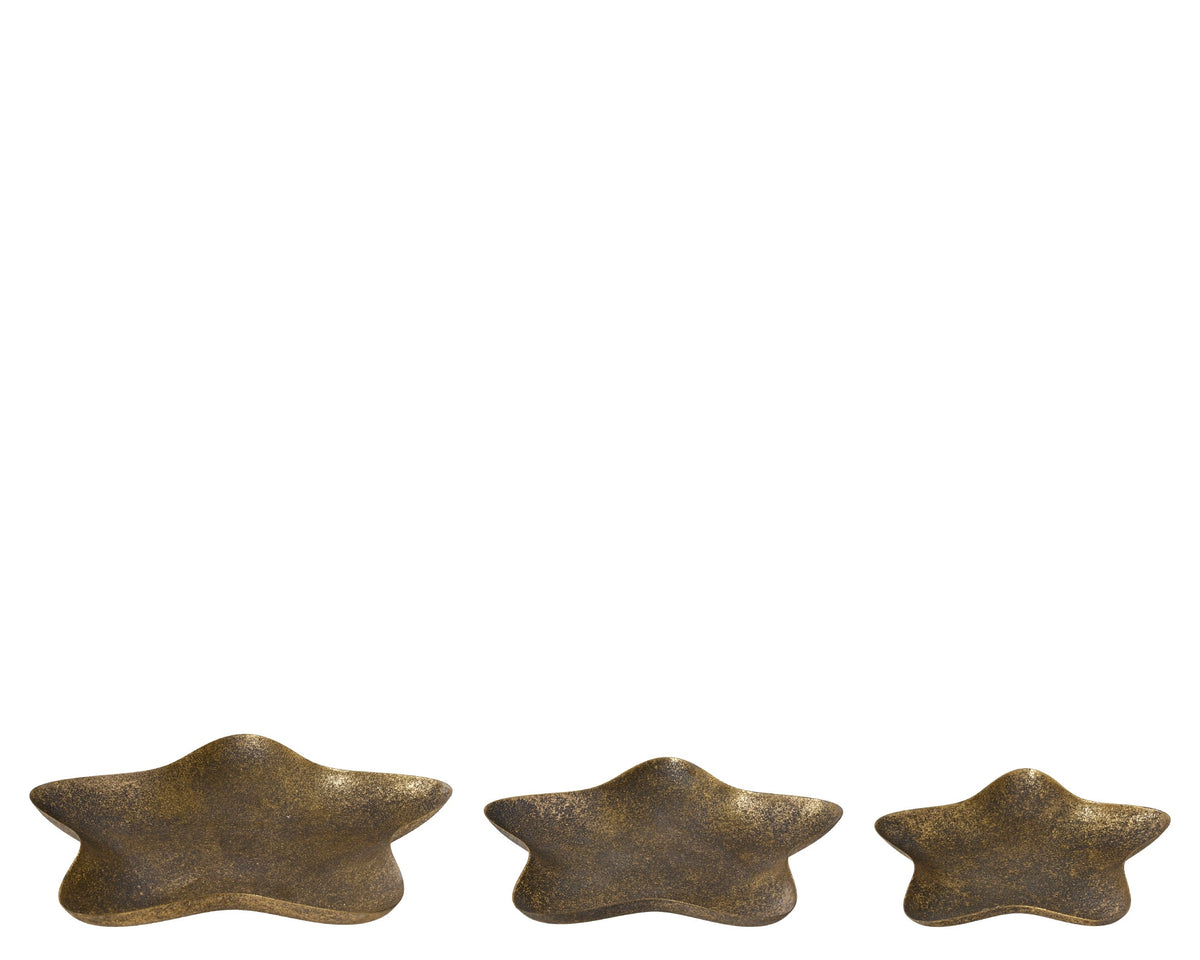 decobord ijzer star antique brons antiek l.28.5cm