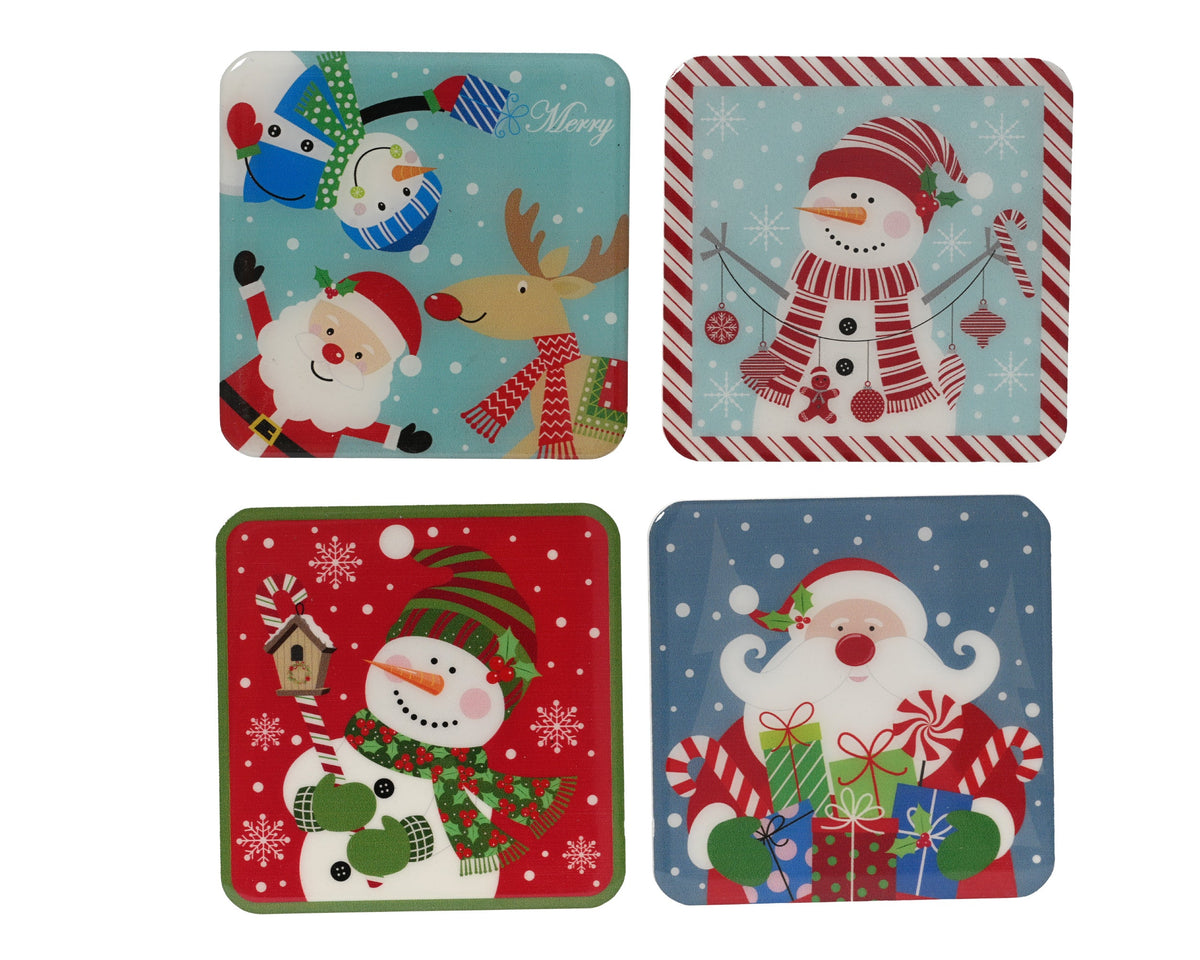 onderzetter mdf square 4ass assortie l.9.5cm x w.0.6cm x h.9.5cm
