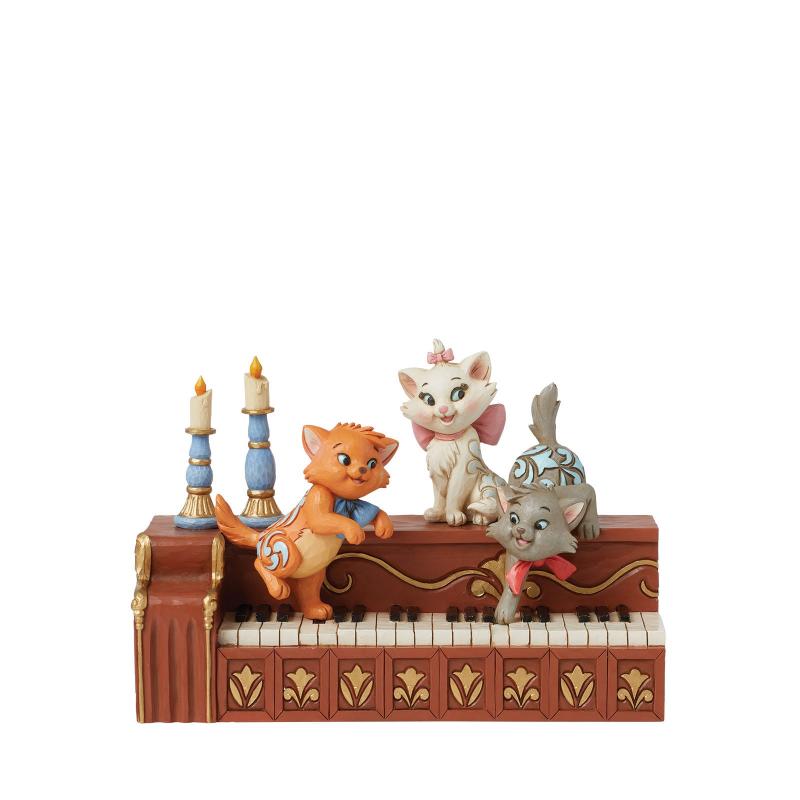 aristocats kittens on piano figurine by disney traditions