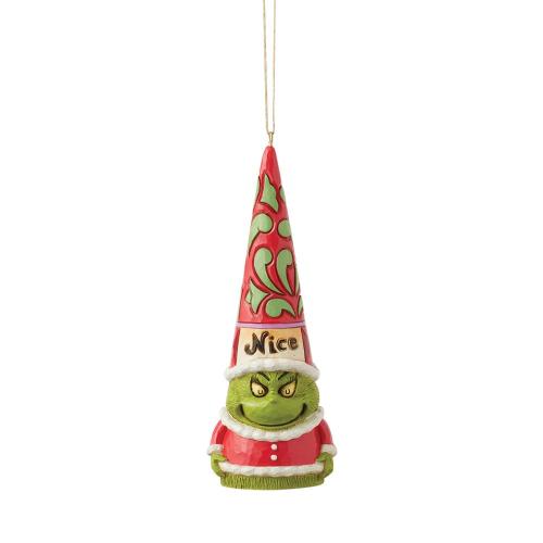 grinch naught nice gnome hanging ornament