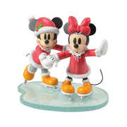 mickey and minnie mouse skating figurine by disney showcase