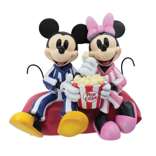 mickey and minnie movie night figurine by disney showcase