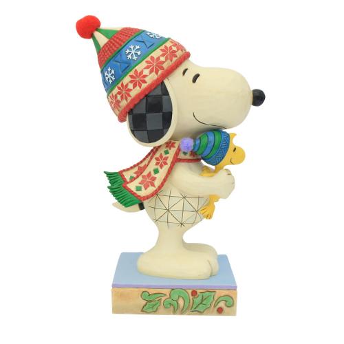 snoopy hugging woodstock - peanuts by jim shore