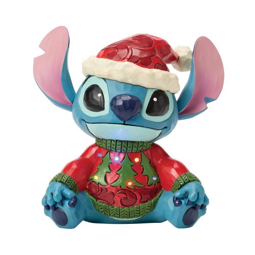 stitch sweater led figurine by disney traditions