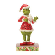 grinch with hot chocolate mug - the rinch by jim shore