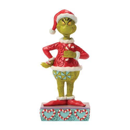 the grinch with broken candy cane - the grinch by jim shore