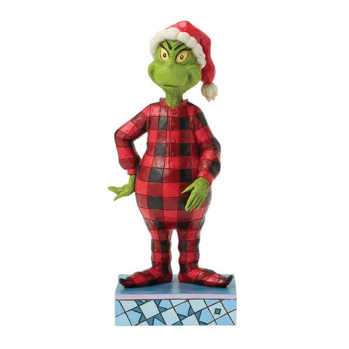 the grinch wearing pyjamas - the grinch by jim shore