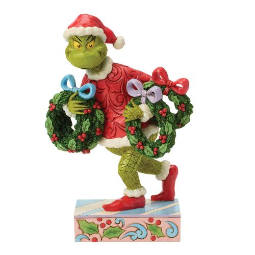 the grinch stealing wreaths - the grinch by jim shore