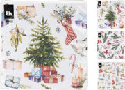 servetten papier 33x33cm set van 16sts 3-laags 3ass kerst designs