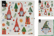 servetten papier 33x33cm set van 16sts 3-laags 2ass kerst designs