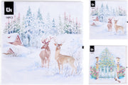 servetten papier 33x33cm set van 16sts 3-laags 2ass sneeuw kerst designs