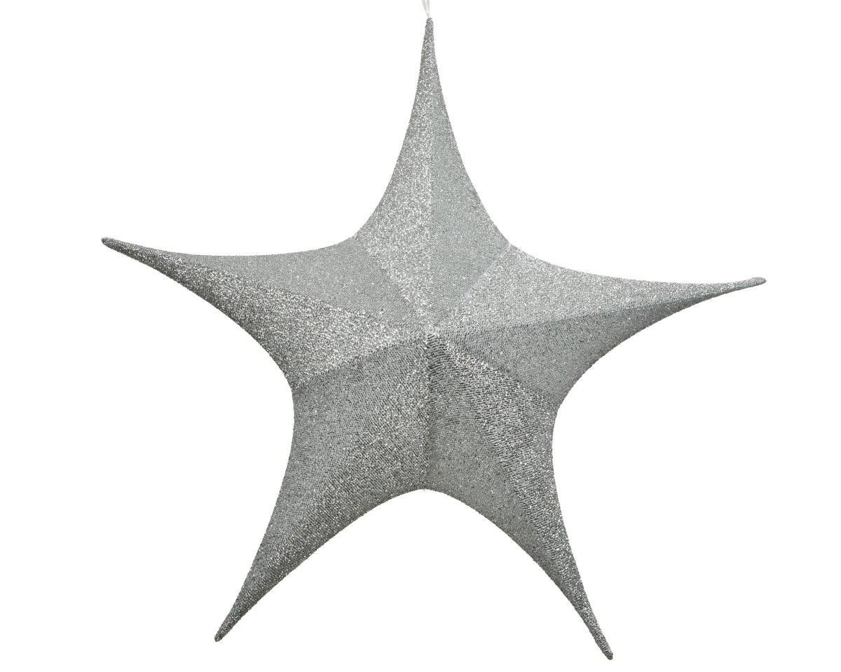 ster polyester zilver d.135cm x h.42cm