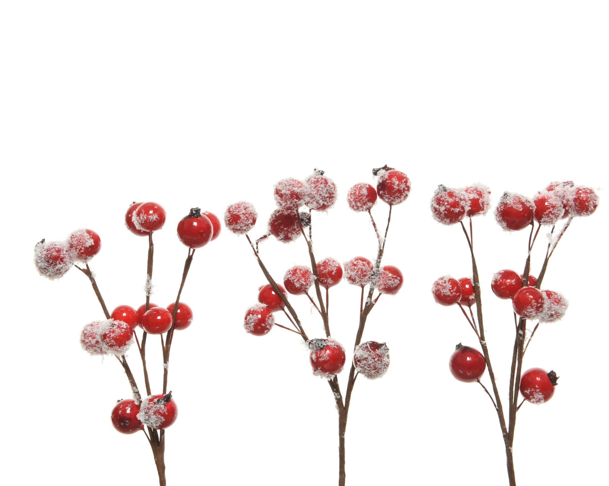 spray foam snow berries rood l.5cm x w.2cm x h.15cm