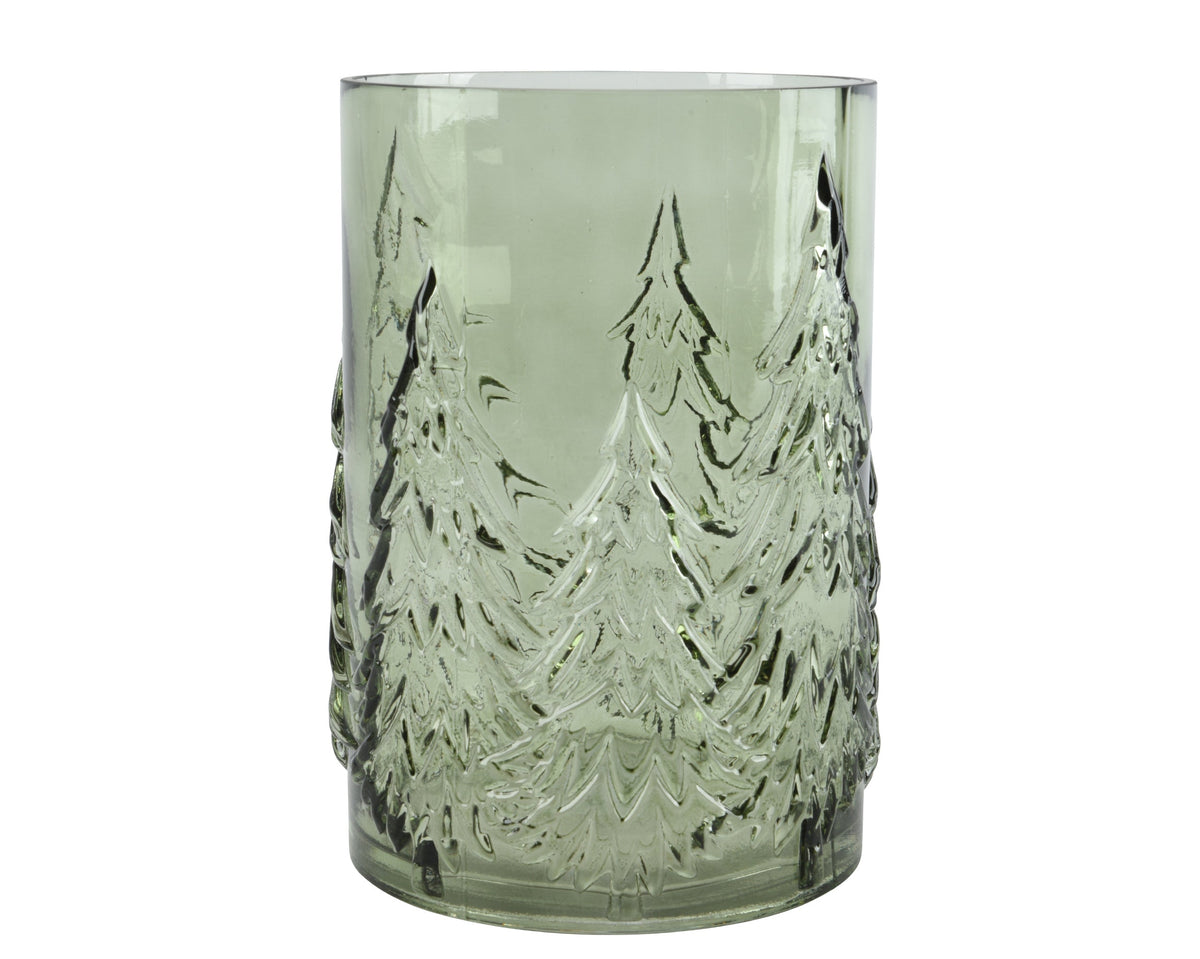 vaas glas groen d.16cm x h.22cm