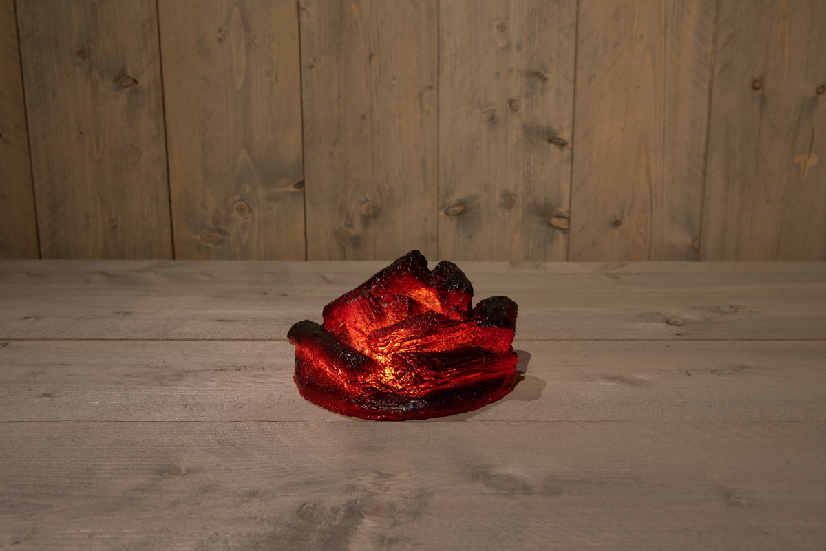 b.o.t. kampvuur 1x12led 20x20x12cm met 6/18u timer 3xaa / geschikt voor buiten