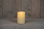 b.o.t. kaars wax rustiek bewegende vlam 10x15cm ivoor 2xc/timer