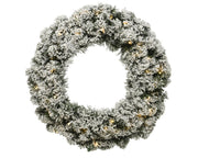 imperial krans snowy led bo binnen groen/wit/warm wit d.60cm h.16cm 50l