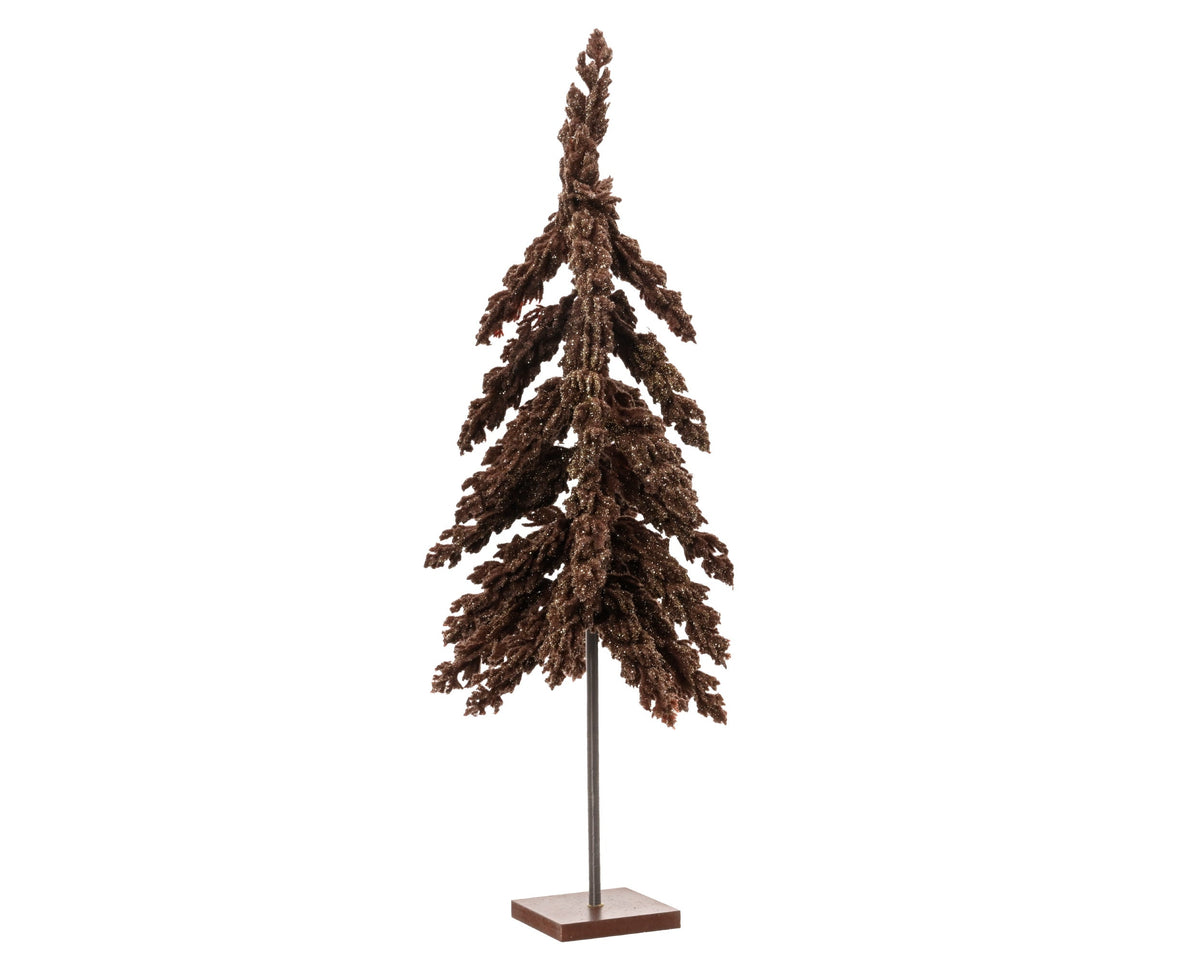 flurry fir mini boom glitter binnen fsc mix 100% donker bruin d.18cm x h.45cm
