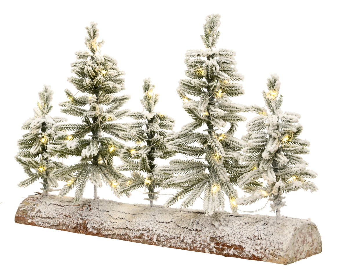 tafelstuk snow micro led binnen groen/wit/warm wit l.50cm x w.12cm x h.30cm
