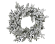 aspen krans snowy glitter binnen groen/wit d.50cm x h.8cm