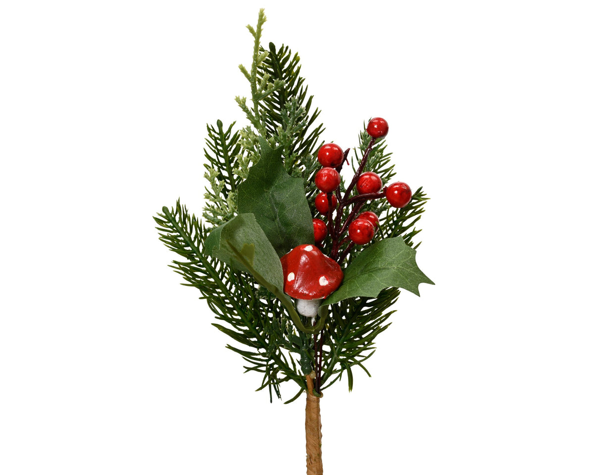 steker 1mushroom binnen groen/rood l.5cm x w.8cm x h.20cm