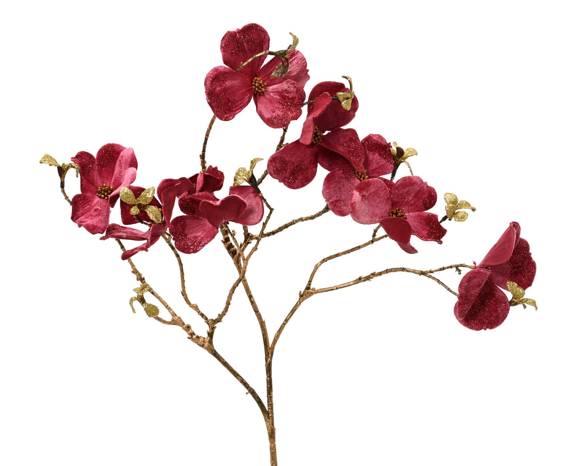 bloem polyester glitter paars l.32cm x w.13cm x h.61cm