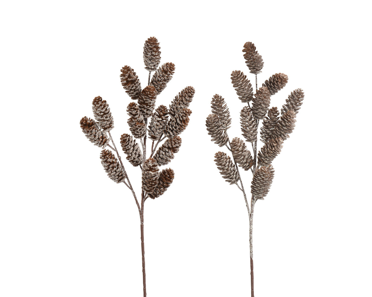 dennenappel plastic pinecone 2col ass naturel l.22cm x w.9cm x h.62cm