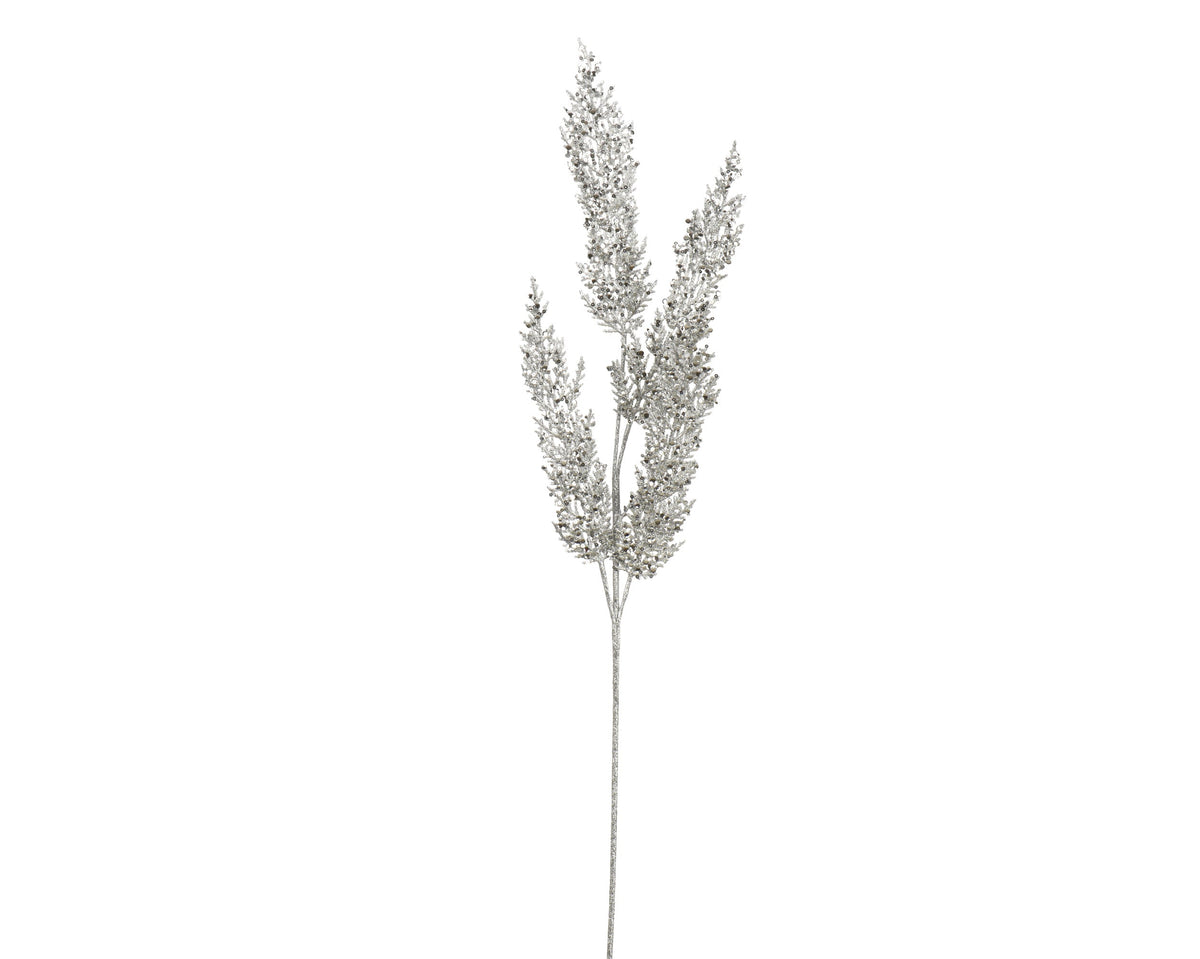 glitter spray plastic glitter sequin leaf zilver l.18cm x w.2cm x h.80cm