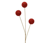 spray foam tinsel and glitter 3 ball rood l.22cm x w.7cm x h.70cm